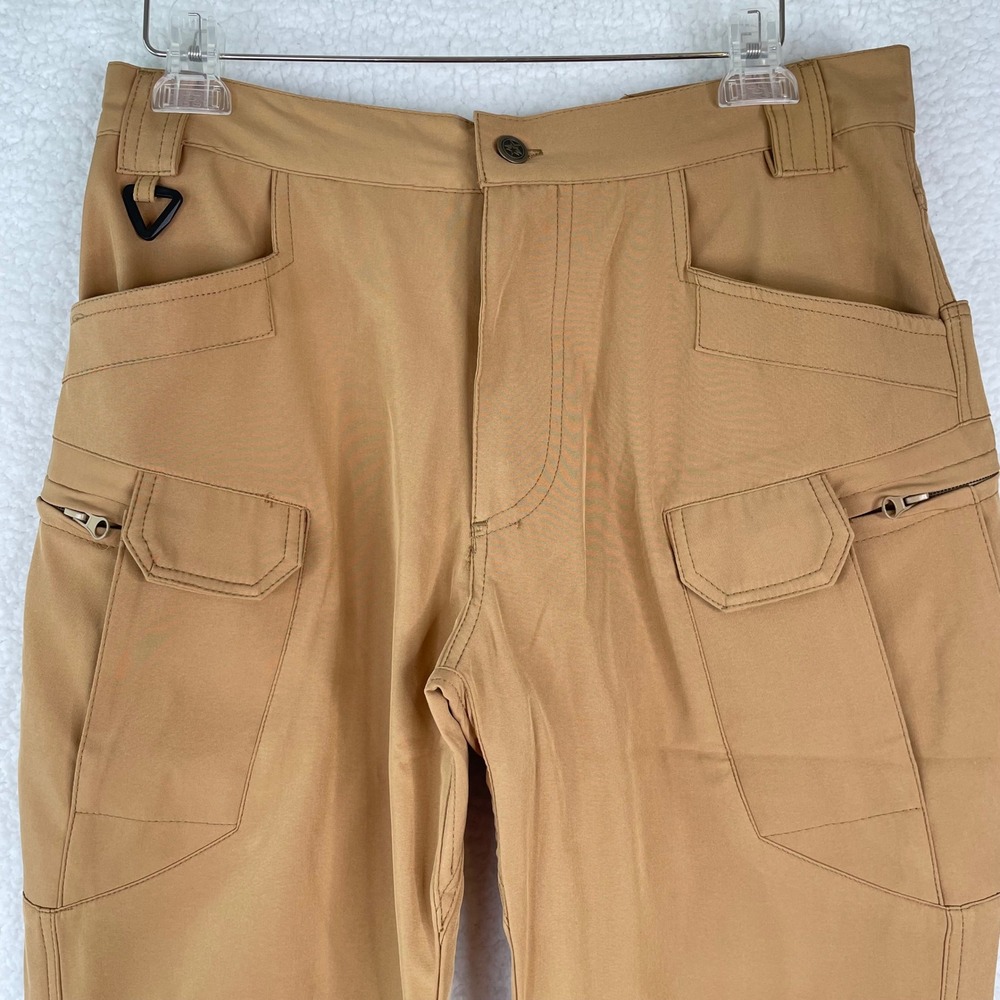 Outdoor Equipment Tactical Cargo Pants Mens Medium Tan Hiking Pocket Utility